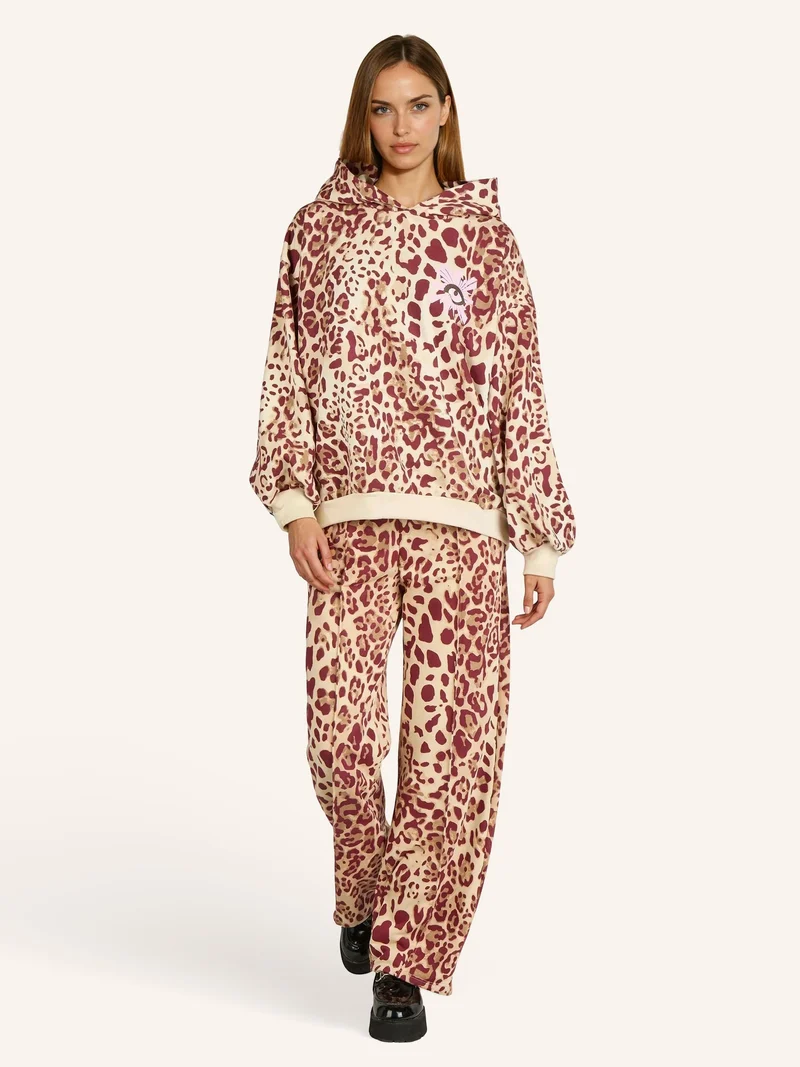 Hoodie mit Animal-Print und Eye-Motiv